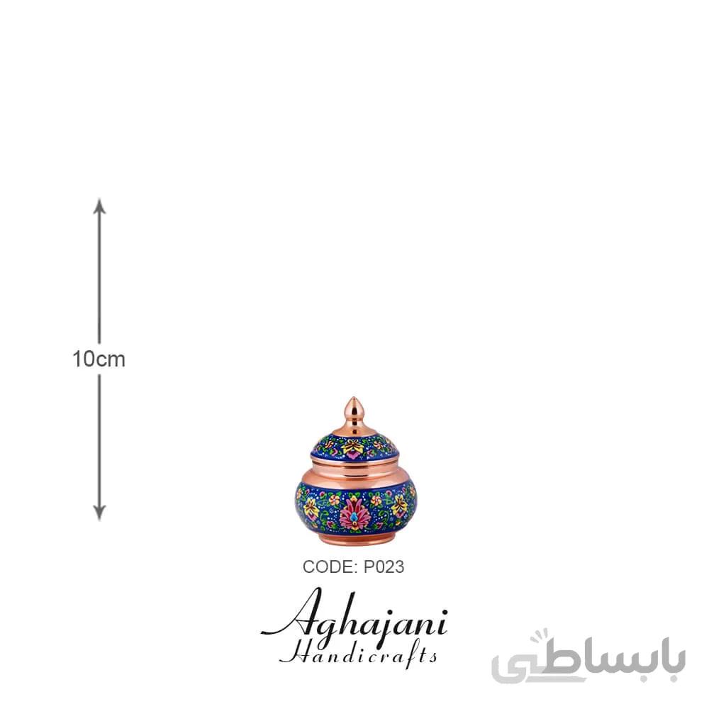 قندان کوچک مس و پرداز برند آقاجانی