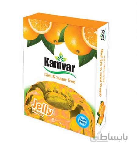 پودر ژله کامور با طعم پرتقال بدون قند و رژیمی حجم 36 گرم