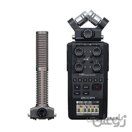 رکوردر صدا به همراه میکروفون شات گان زوم   ZOOM H6 Black + SSH-6