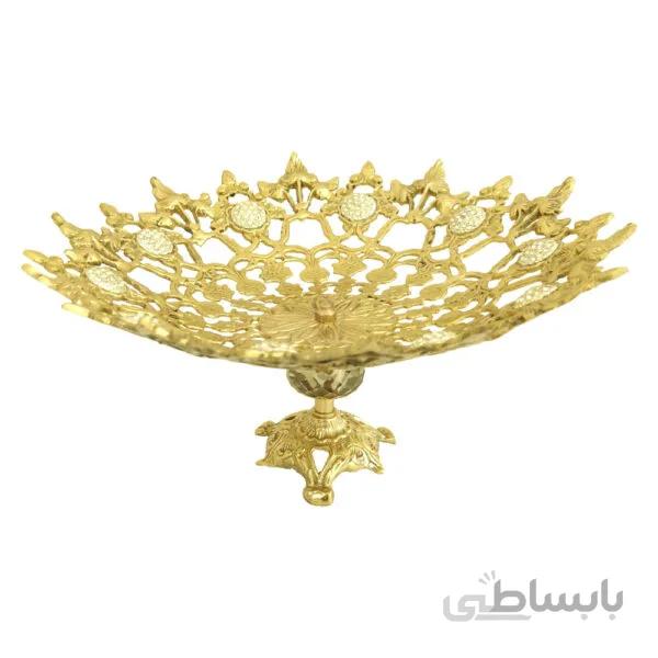 میوه خوری برنزی طرح برگی سایز متوسط کد ۱۰۷۲