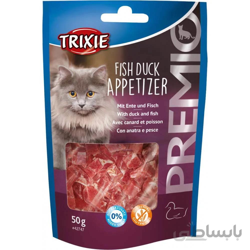 تشویقی گربه تریکسی مدل Fish Duck Appetizer وزن 50 گرم ا Trixie Fish Duck Appetizer for Cats 50g