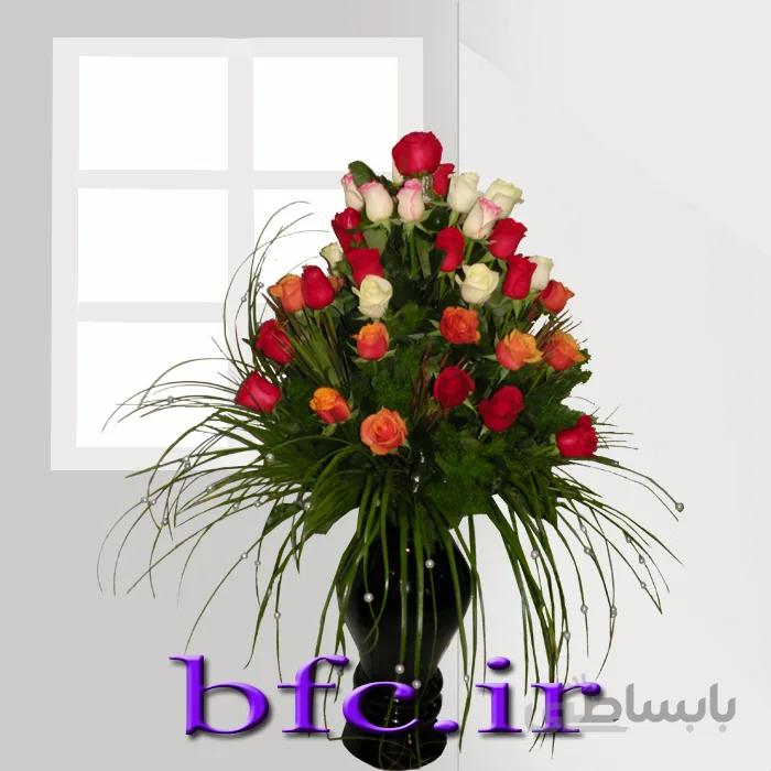 گلدان گل رز