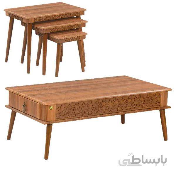 ست جلو مبلی و عسلی ام دی اف مدل سپیدار