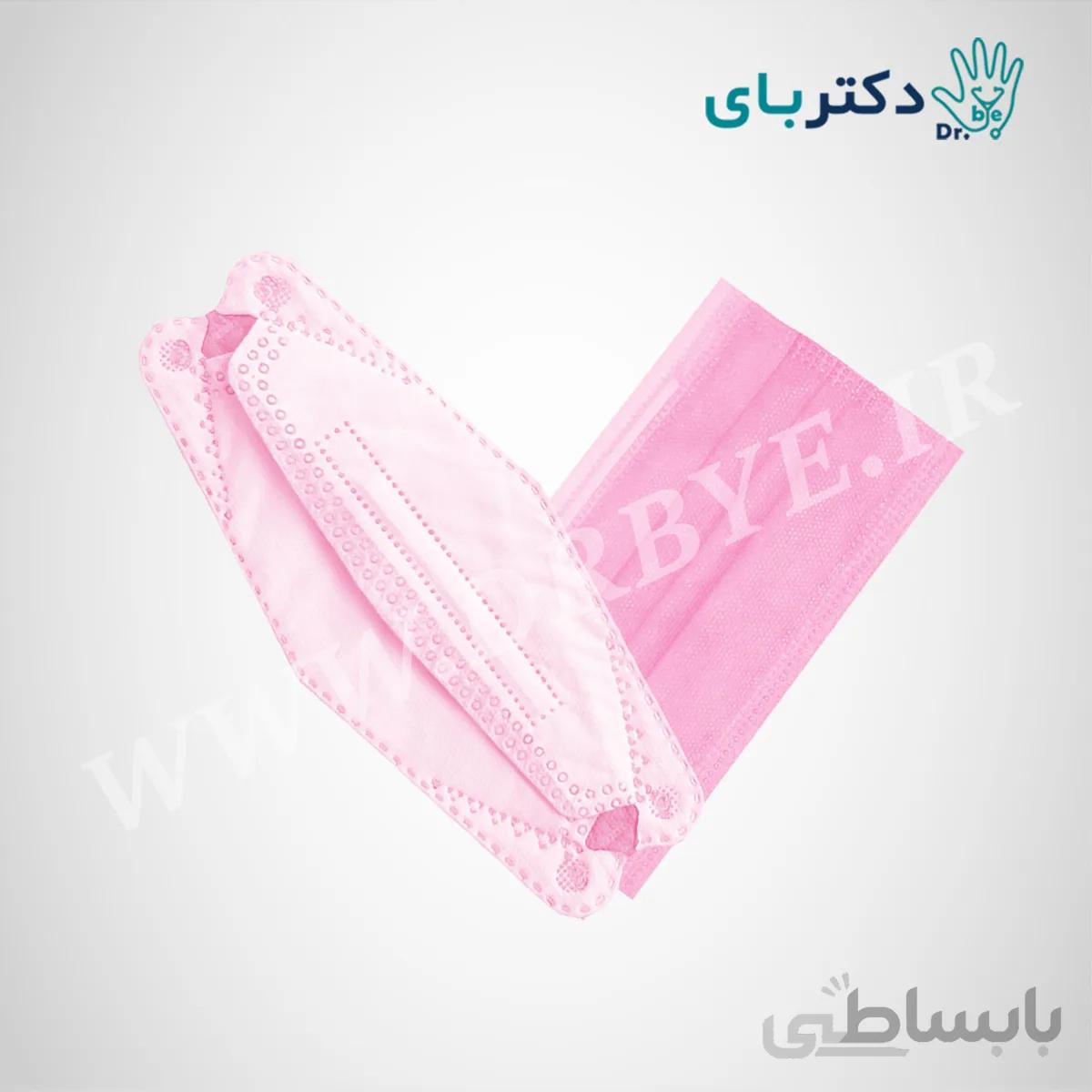 میکس ماسک تنفسی سه لایه و سه بعدی برند دکتر بای رنگ صورتی 50 عددی ا Pink Drbye Mixed 3 Layers & 3D Mask