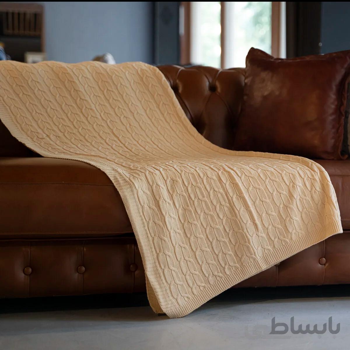شال مبل مدل بافت پیچک سایز 130×200 سانتیمتر