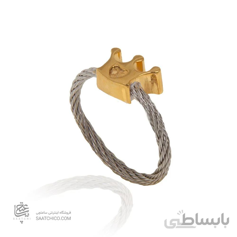 انگشتر طلا فرد طرح تاج کد CR306