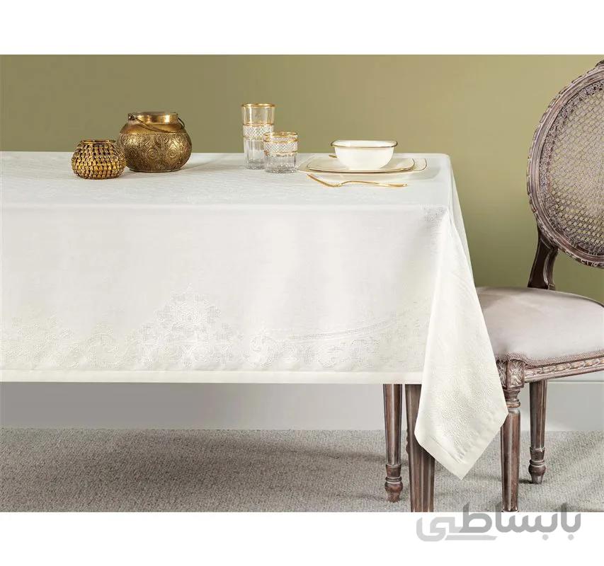 رومیزی مدل Valerie Ekru سایز 300×160 سانتی متر مادام کوکو