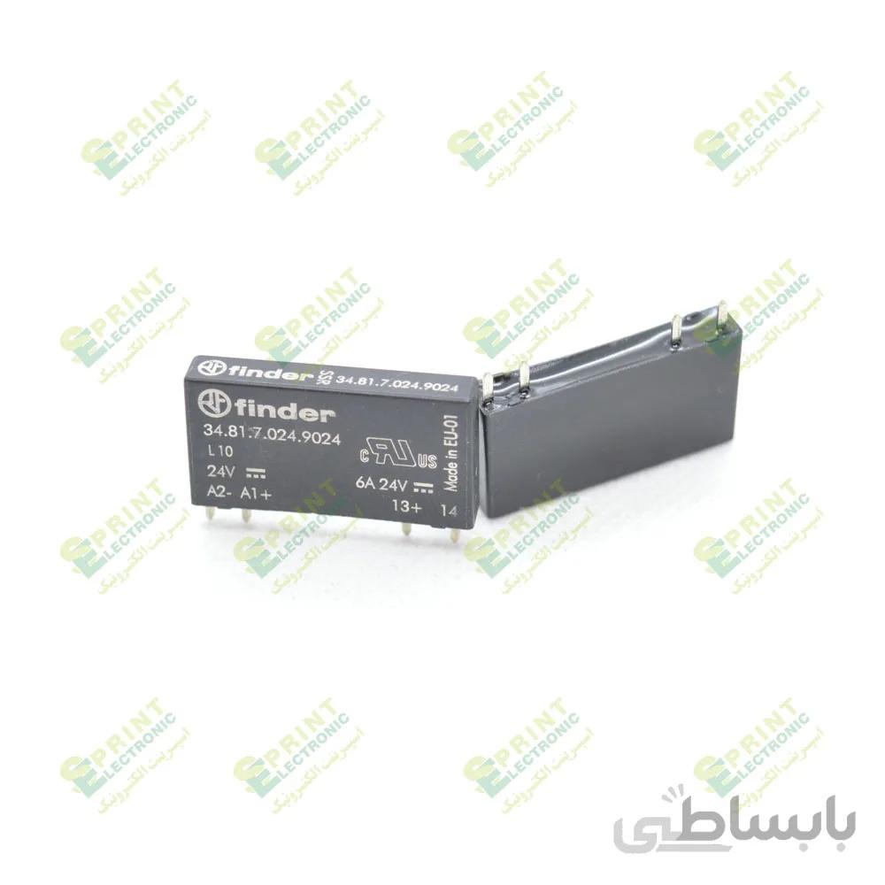رله 24 ولت باریک 5 پایه 6 آمپر Finder 34.81.7.024.9024