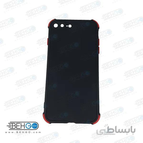 قاب ایفون 7 پلاس و ایفون 8 پلاس کاور مدل ژله ای دکمه رنگی محکم ضد ضربه با محافظ لنز دوربین گوشی ایفون 8 پلاس و ایفون 7 پلاس گارد محافظ قاب Camera Cover color key Case for Apple Iphone 7 Plus / Iphone 8 Plus