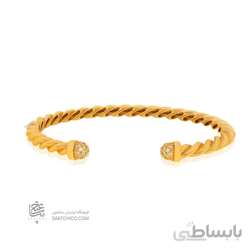 دستبند النگویی طلا طرح دیوید یورمن (باریک) کد CB471