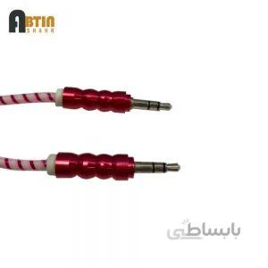 کابل AUX سرفلزی راه راه رنگی