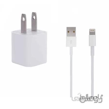 شارژر دیواری اپل مدل MD814 همراه با کابل لایتنینگ