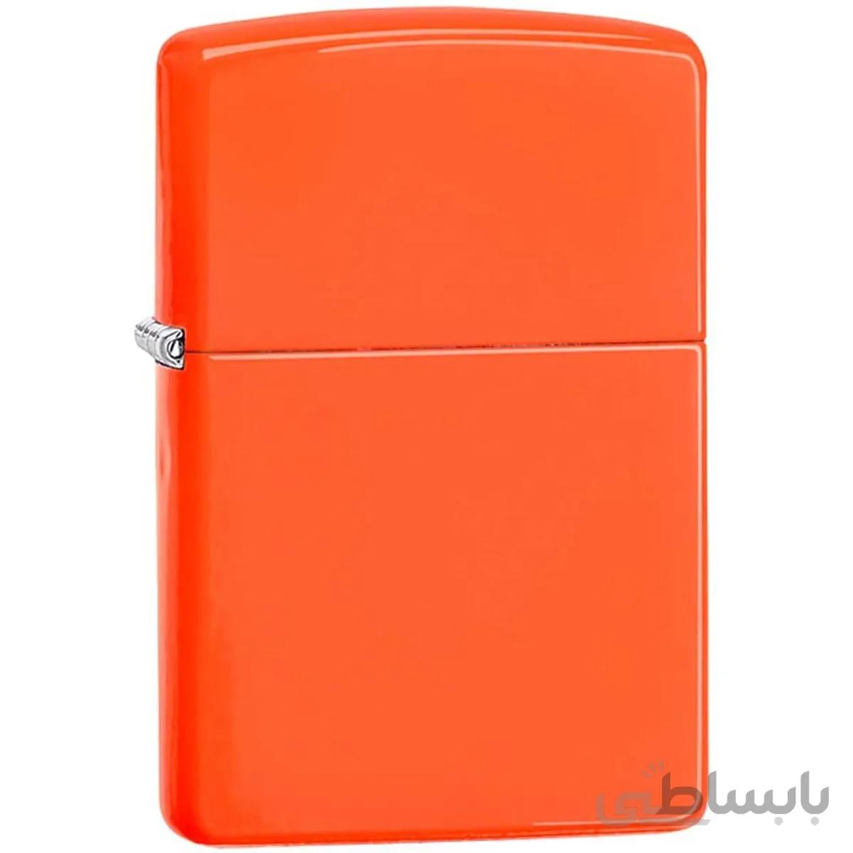 فندک زيپو مدل Neon Orange کد 28888 ا Zippo Neon Orange 28888 Lighter
