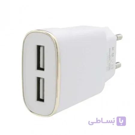 شارژر دیواری دو پورت تسکو مدل TTC 57 همراه با کابل MicroUSB طول 1 متر