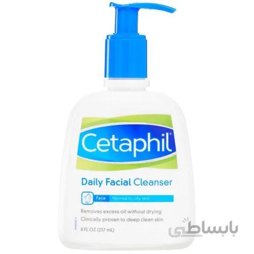 ژل شستشو روزانه صورت ستافیل | ضد حساسیت پوست نرمال تا چرب | 237 میل ا Cetaphil Daily Facial Cleanser 237ml