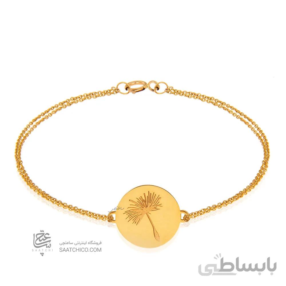 دستبند طلا با حکاکی طرح قاصدک کد LB125