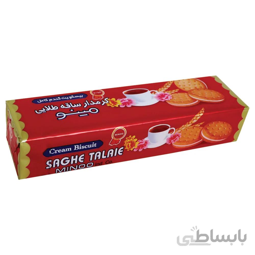 بیسکوئیت کرمدار ساقه طلایی مینو وزن 192 گرم