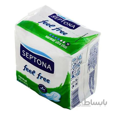 نوار بهداشتی حساس نرمال مدل Feel Free سپتونا 10 عددی SEPTONA