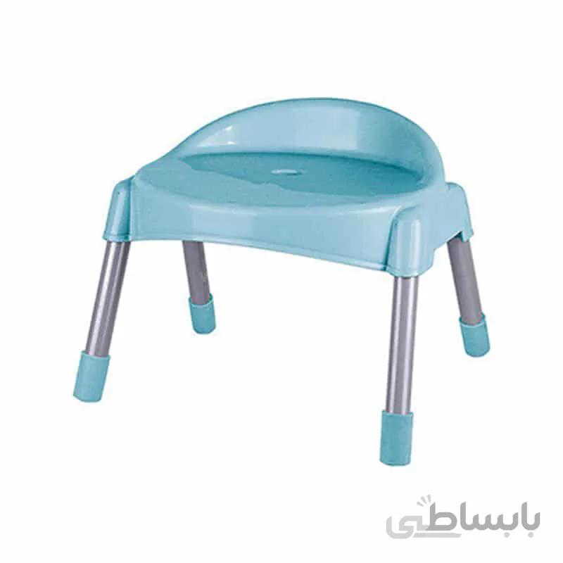 چهارپایه پشتی دار پایه فلزی کوتاه کد 662 ناصر پلاستیک