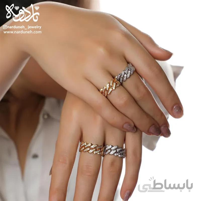 انگشتر کارتیر شل نگین دار - 01/ سایز 6 و 7