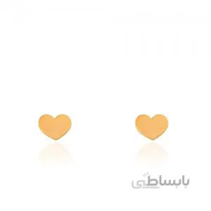 گوشواره طلا زنانه طرح قلب با کد LE630