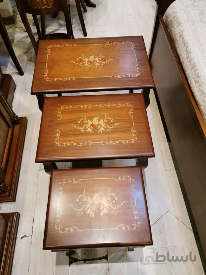 میز عسلی سه تیکه مدل سم آهویی کد ۱۰۱۵۴۷