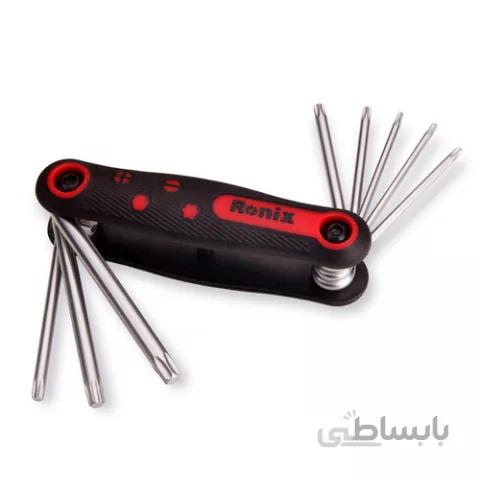 آچار آلن چاقویی ستاره ای رونیکس مدل RH-2021 ا Ronix RH-2021 Foldable Torx Key Set