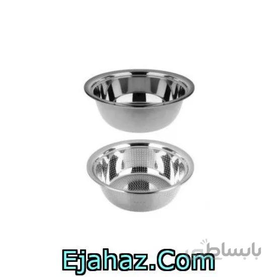 ست لگن و آبکش استیل یونیک سایز 28