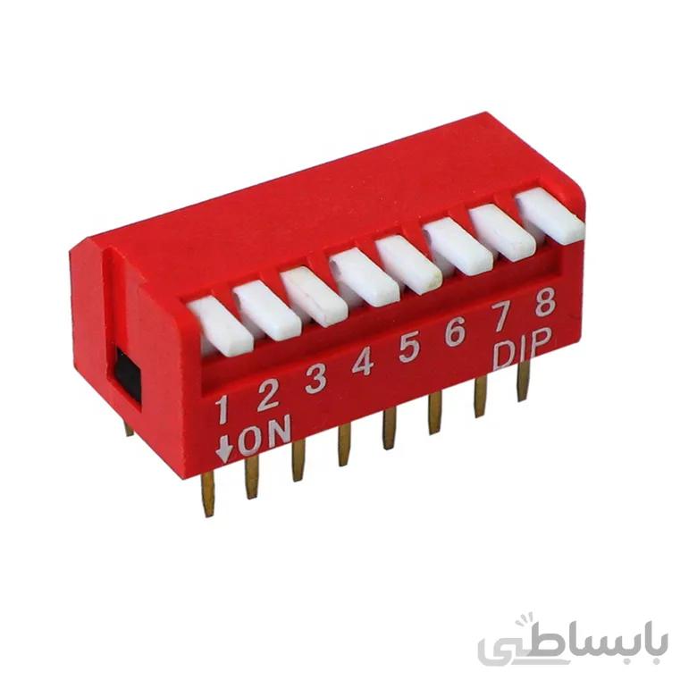 دیپ سوئیچ 8WAY پیانویی، DIP SWITCH DP-08R PIANO TYPE