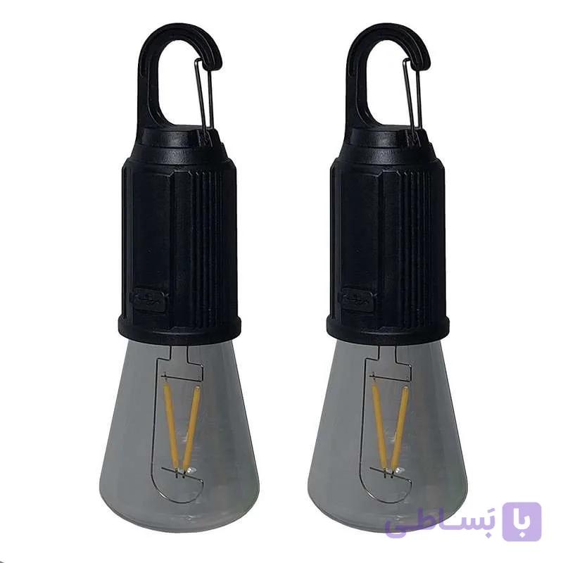 چراغ آویز شارژی مدل T02 با نور آفتابی بسته 2 عددی — تصویر 1