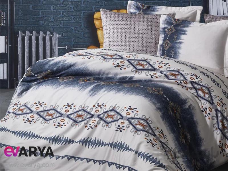 ست کامل ملحفه بدون کش دو نفره برند club cotton طرح Bono شش تکه