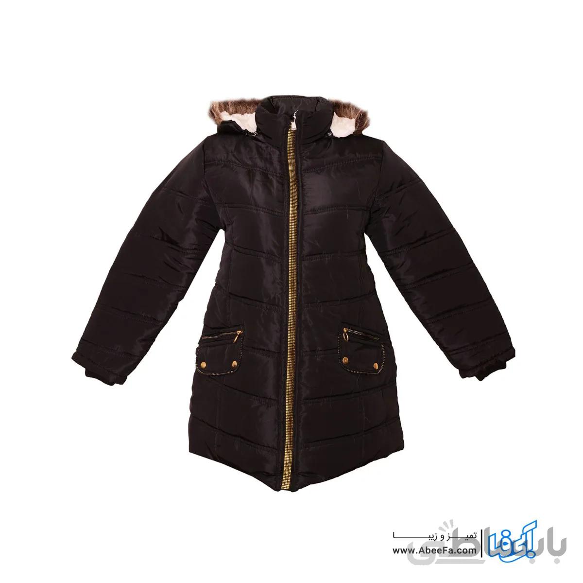 کاپشن دخترانه مدل MA-SP330-ZIPT.ZIRZ.SHA-ME رنگ مشکی