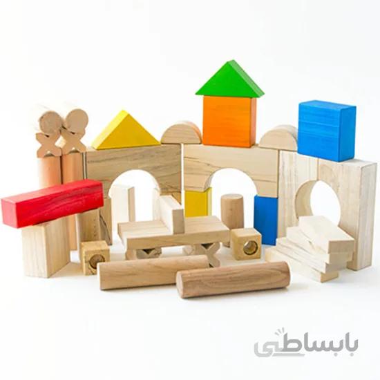 بازی ساختنی بلوک خانه سازی چوبی