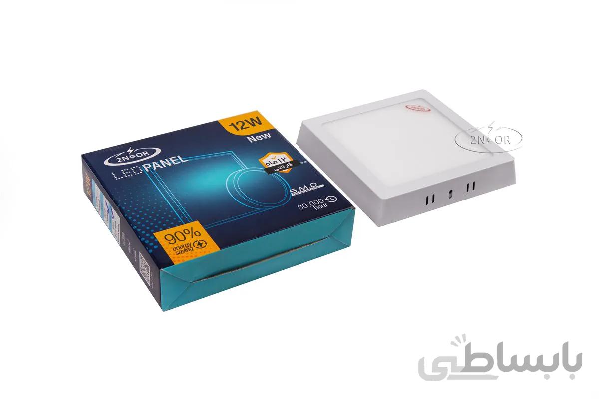 پنل SMD روکار مربع 12 وات مدل آترین دونور