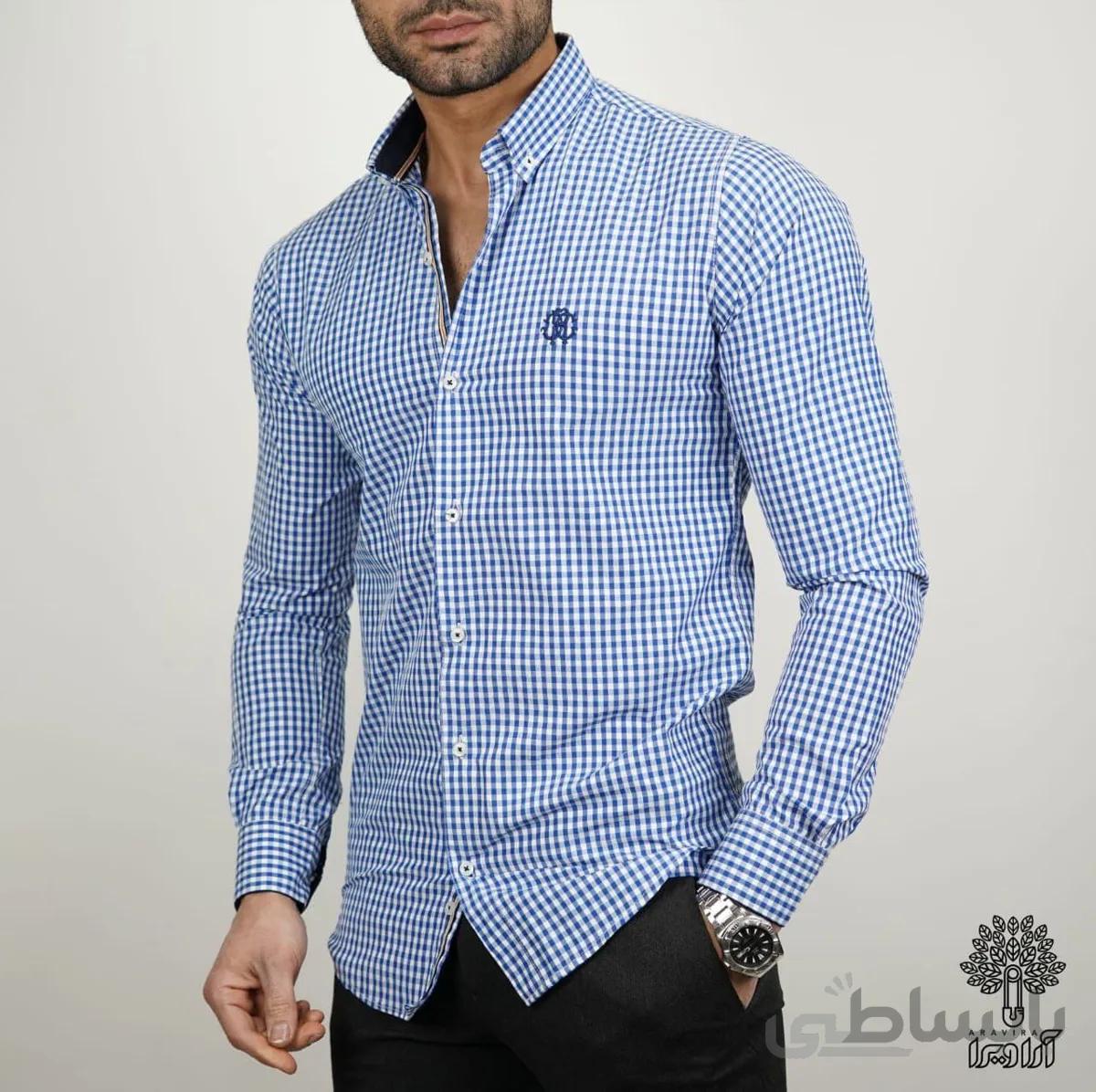 پیراهن Cavalli چهارخانه ریز pn157