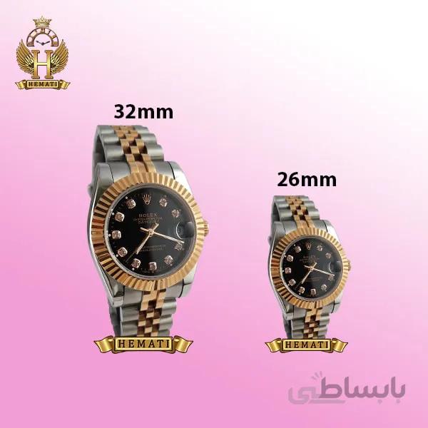 ساعت زنانه رولکس دیت جاست Rolex Datejust RODJL113 نقره ای رزگلد