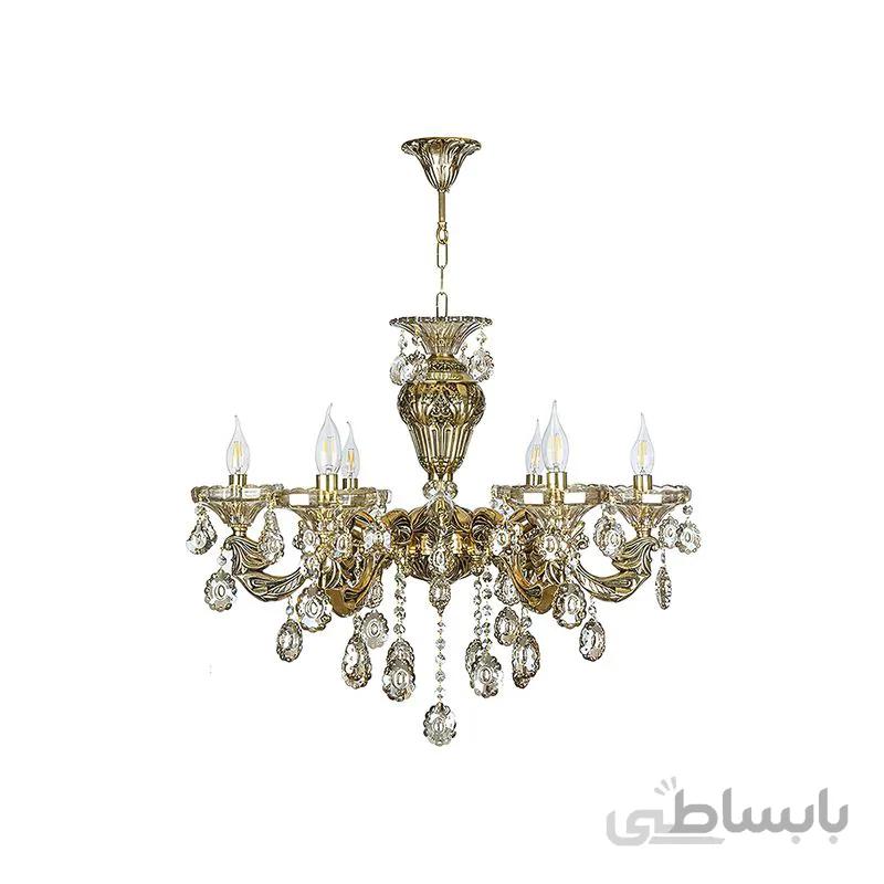 لوستر 12 شعله چشمه نور مدل C2161/6+6-BO