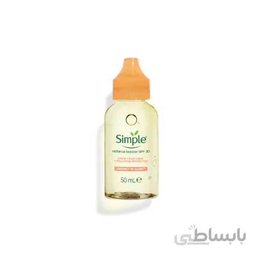 سرم ضدافتاب و جوانساز سیمپل SPF 30 حجم 50 میلی لیتر ا Simple Protect and Glow Spf 30 Cilt Serumu 50 ml