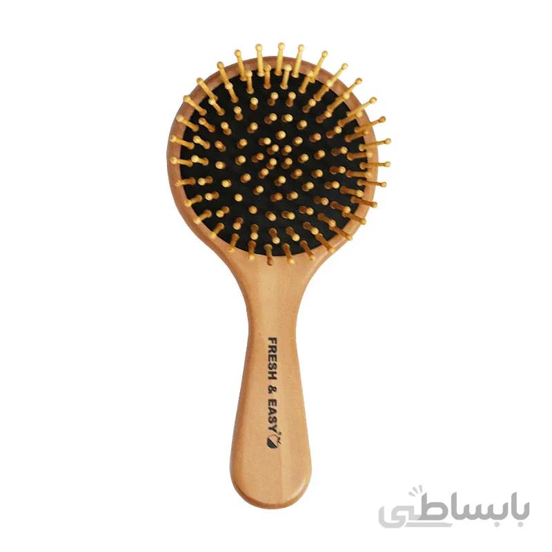 برس تخت چوبی فرش دندانه گرد رنگ روشن F600