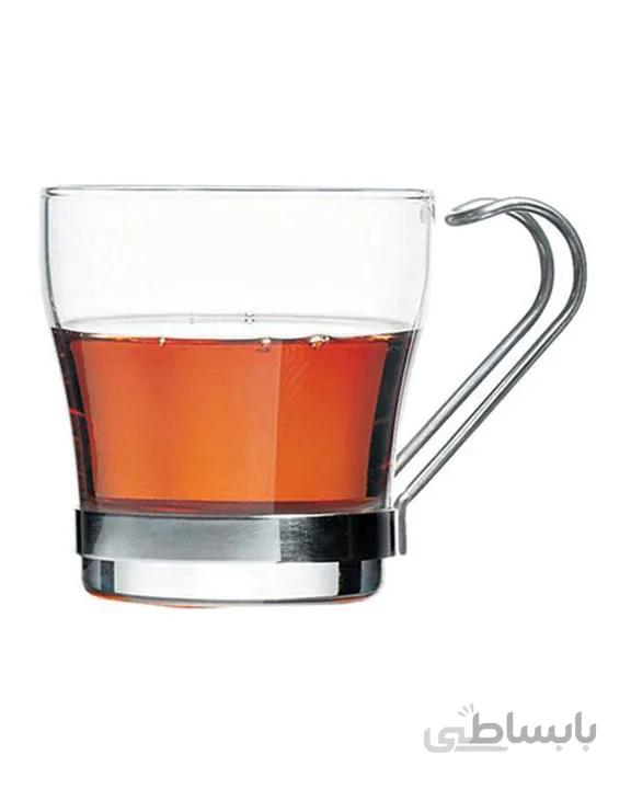ست فنجان ۲ عددی پاشاباغچه طرح کروم دسته استیل مدل ۴۲۶۶۵