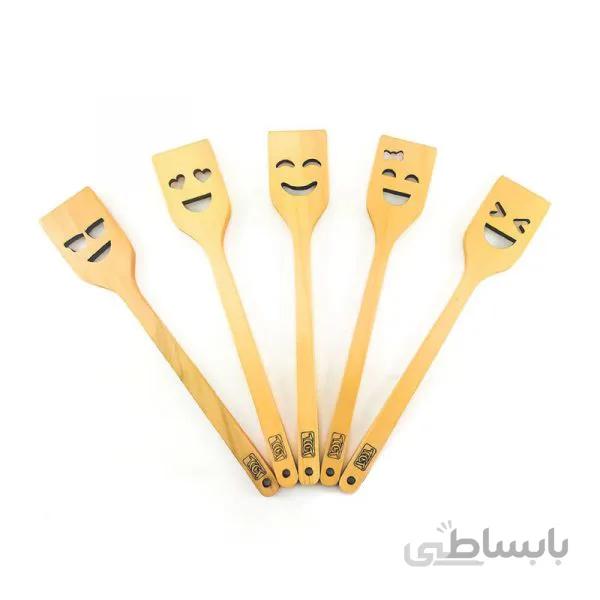 کفگیر چوبی فانتزی طرح ایموجی