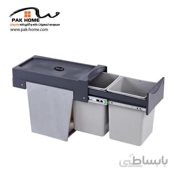 سطل زباله دو مخزن ریلی هایلو مدل A809 آدلان