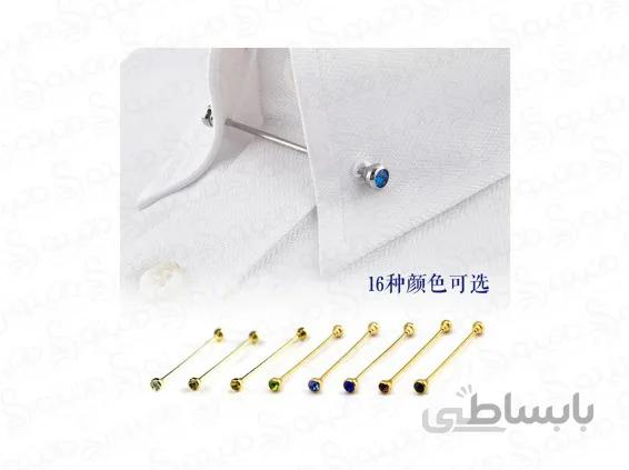 سنجاق یقه پیراهن مردانه نگین دار آلفرد accessory-10004