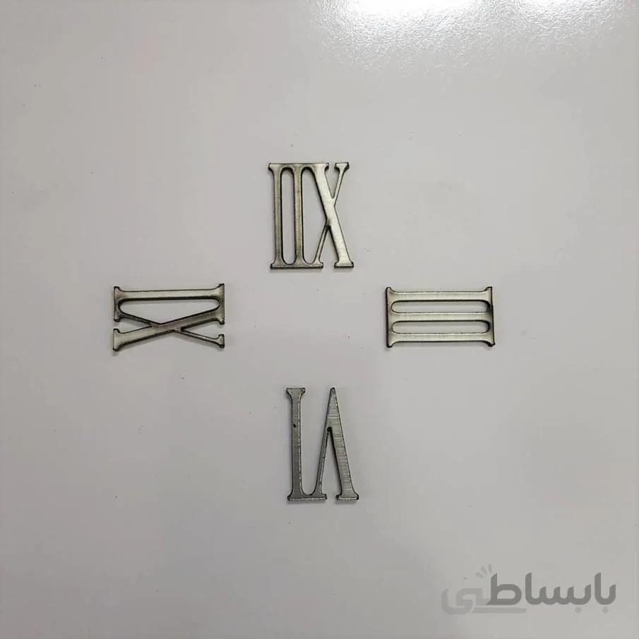 چهار عدد اصلی ساعت یونانی کوچک (نقره ای)
