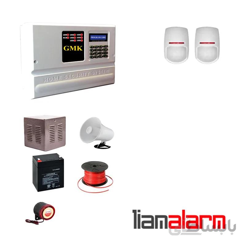 پکیج دزدگیر اماکن با سیم مدل جی ام کا سیم کارتی و تلفنی GM910PY2