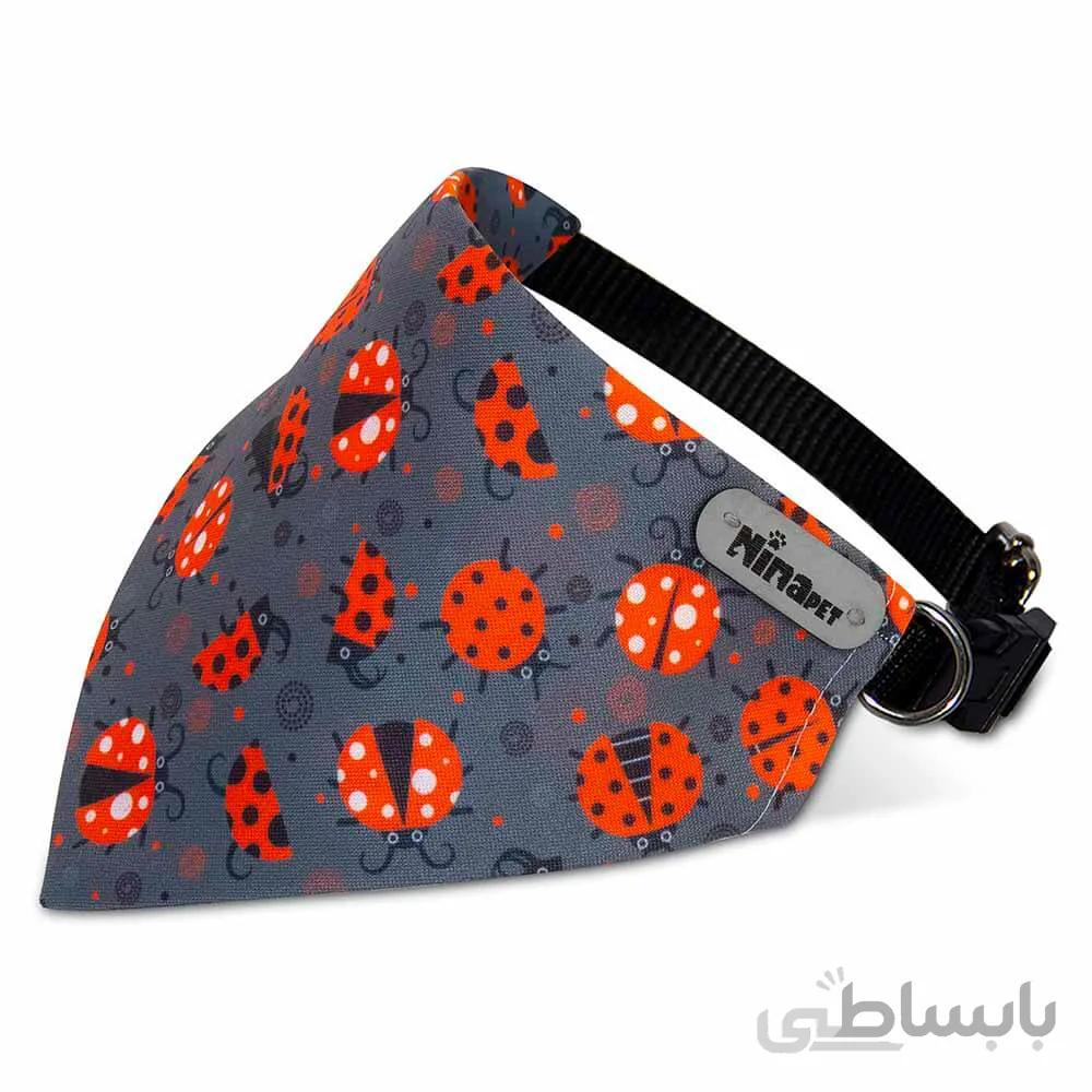 قلاده دستمال گردن سگ نیناپت مدل کفشدوزک ا Ninapet Collar & Scarf For Large Dog Lady Bird Beetle Model