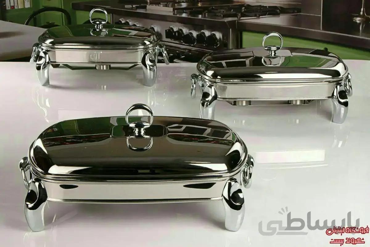 سوفله خوری مستطیل پافیلی پایه استیل متوسط