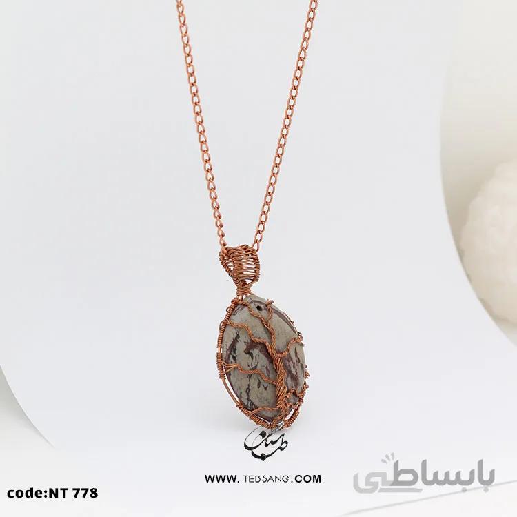 گردنبند زنانه سنگ گارنت NT-778