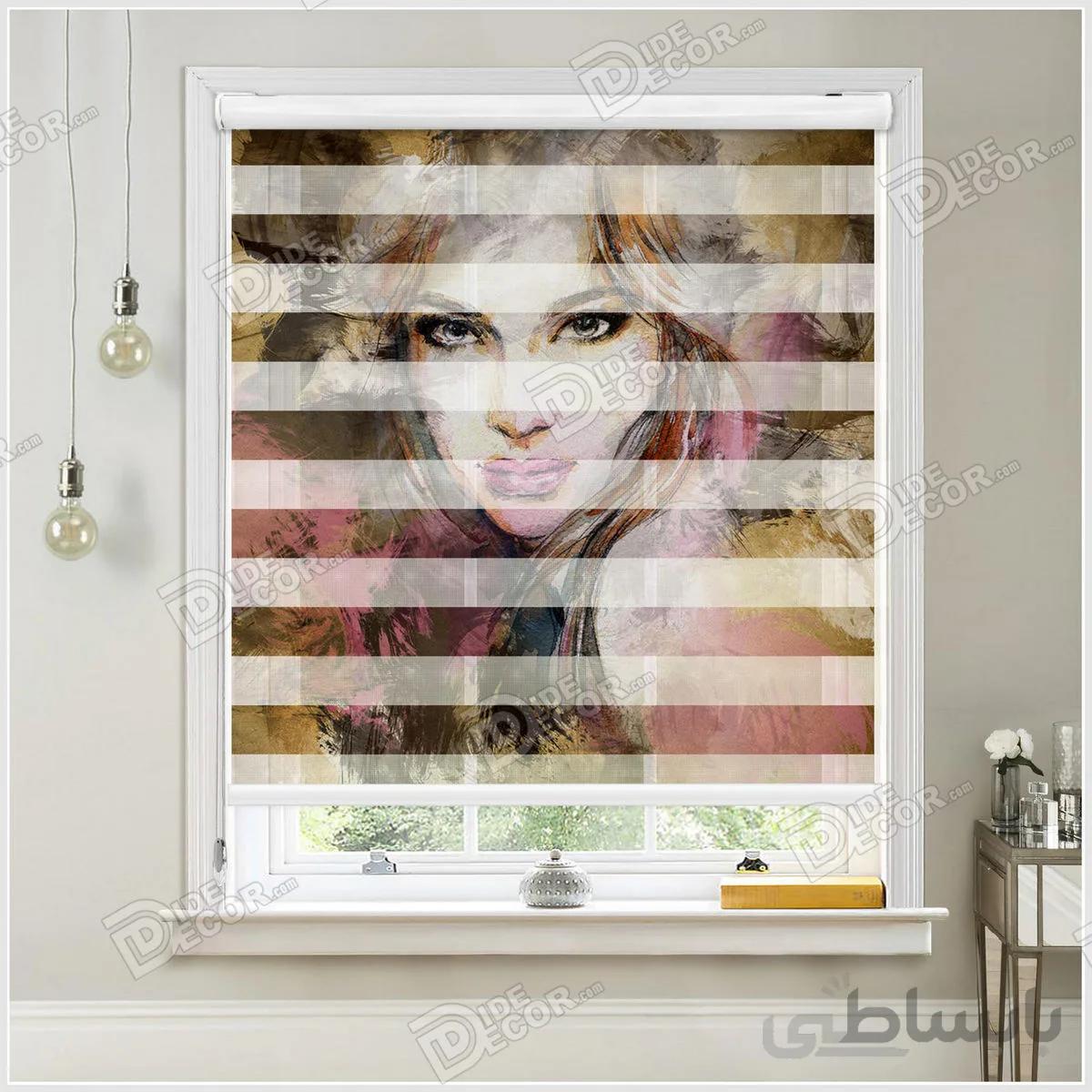 پرده زبرا چاپی چهره کد ZSP 13