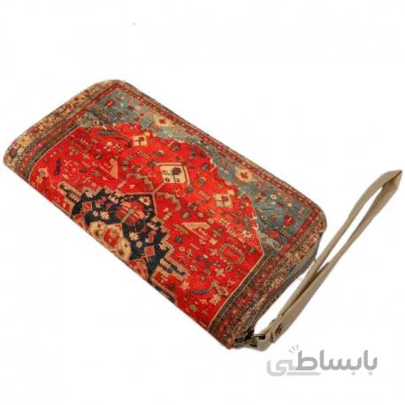 کیف پول بند دار مخمل فرش ترنج